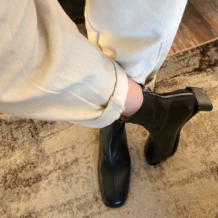 Женские ботинки черного и белого цвета сезон осень-зима новые женские