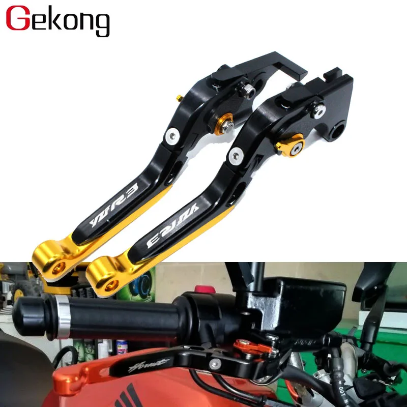 

YZF-R3 логотипа для YAMAHA YZF R3 YZFR3 YZF-R3 2015 2016 2017 2018 2019 аксессуары Складные Выдвижные Тормозные Рычаги Сцепления Синий