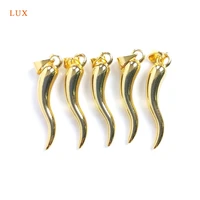 5pcs italian horn charm cornetto gold tiny pepper pendant good luck protection amulet pendant for women necklace jewelry making