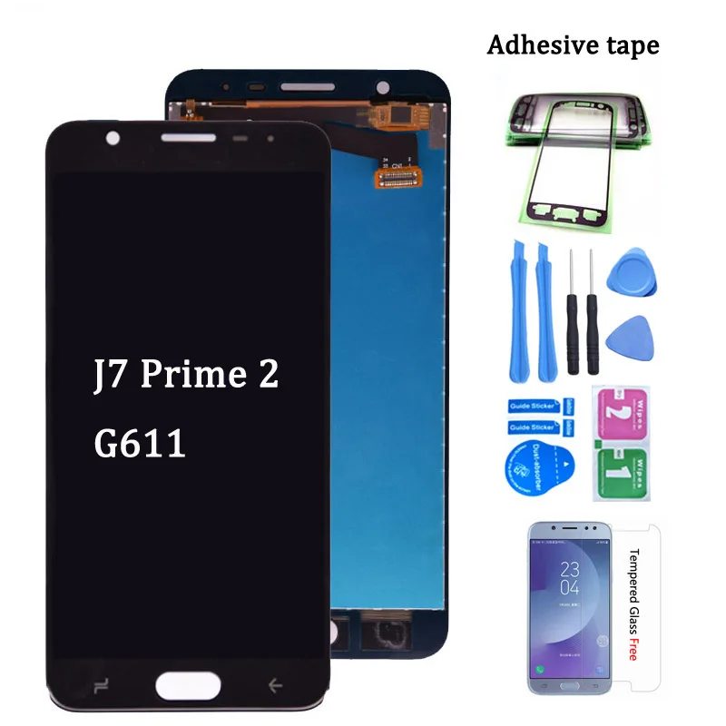 ЖК дисплей для Samsung Galaxy J7 Prime 2 2018 G611 дигитайзер сенсорный экран сборка запасная