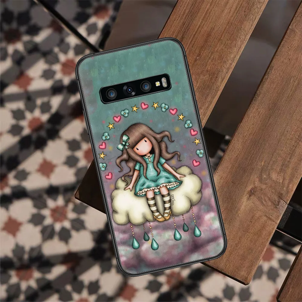

Santoros Cartoon Girl Gorjuss Phone Case For Samsung Galaxy S 7 21 Note 8 9 10 20 E FE Plus Ultra black Bumper Trend Funda 3D