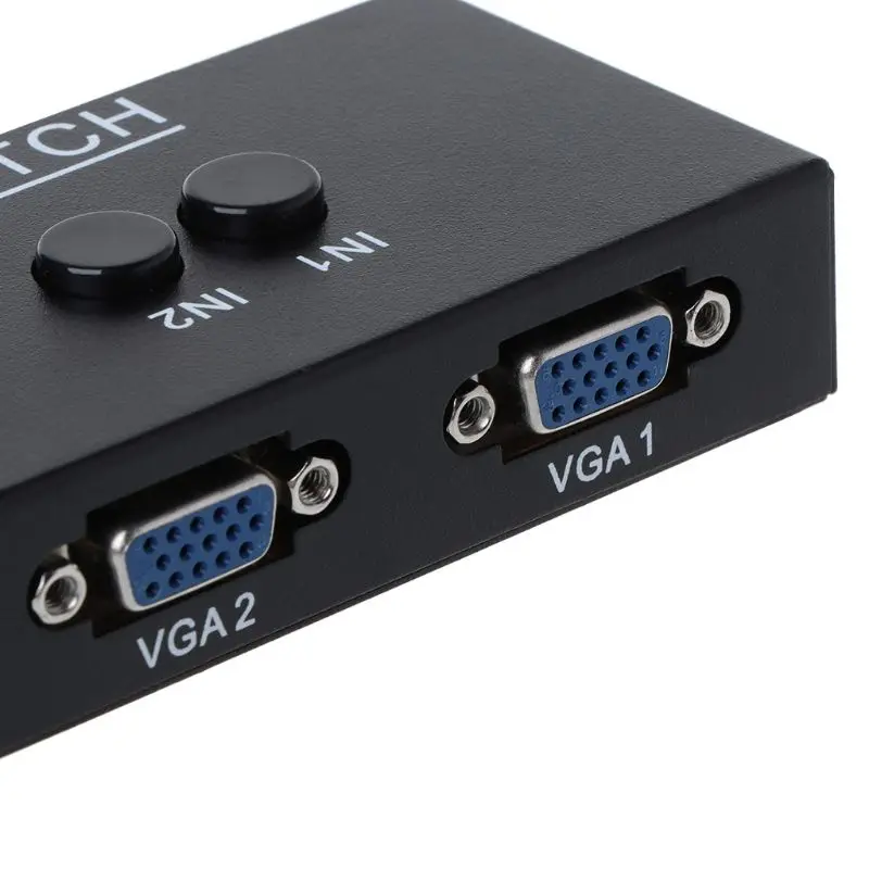 Новый 2-портовый коммутатор разветвитель 2-сторонний VGA видеопереключатель