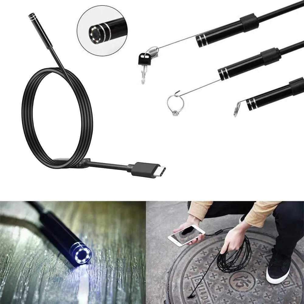Эндоскопическая камера 7 мм 8 USB Type-C HD 1 м 5 | Безопасность и защита