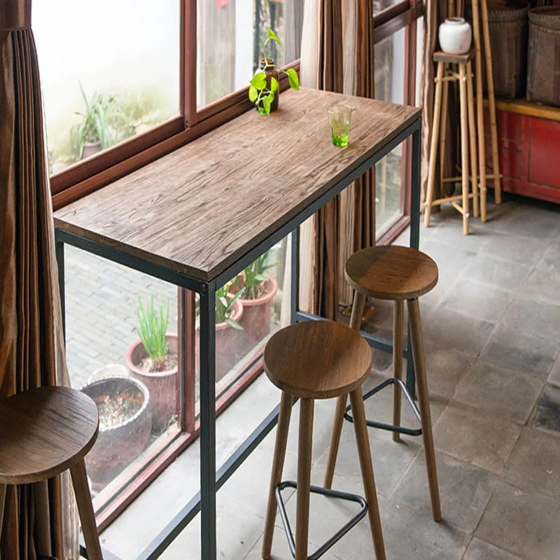 Новый барный стул в промышленном стиле из твердой древесины креативный простое