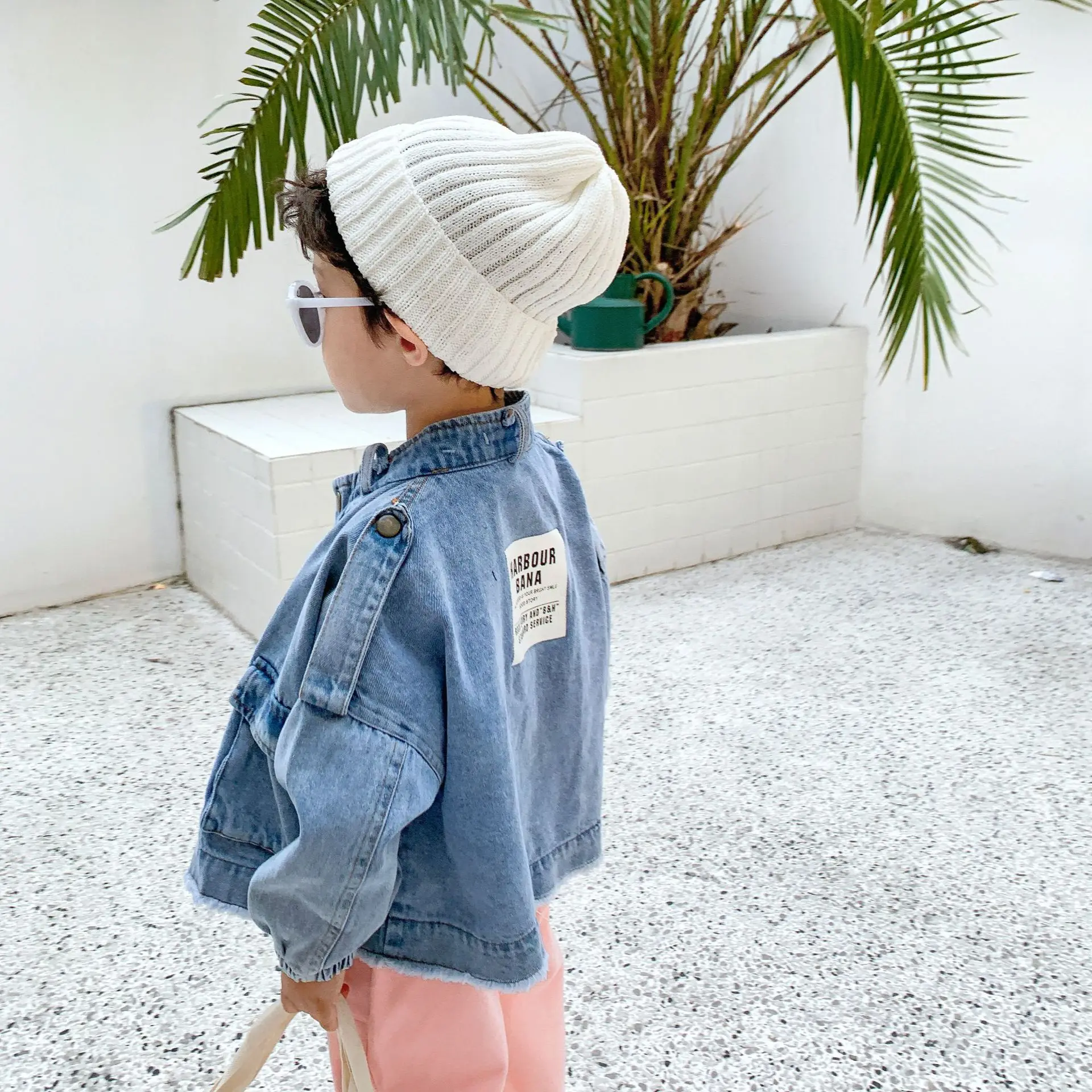 2020 модные джинсовые куртки для мальчиков весенне осенние детские пальто в