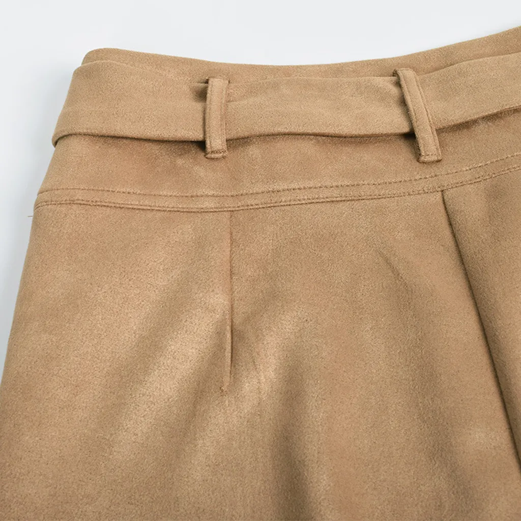 Женские штаны-шаровары с эластичной резинкой на талии одноцветные повседневные