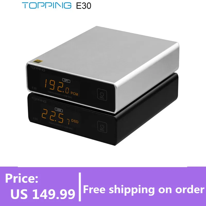 TOPPING E30 AK4493 XU208 32 бит/768k DSD512 сенсорное управление с пультом дистанционного