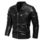 Мужская винтажная мотоциклетная куртка 2021, Мужская модная Новая велосипедная кожаная куртка, мужское кожаное пальто, теплые пальто, зимнее пальто из искусственной кожи