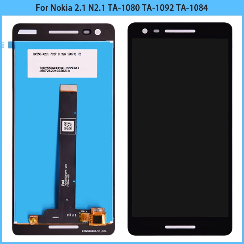 

New 5.5 inch For Nokia 2.1 N2.1 TA-1080 TA-1092 TA-1084 TA-1093 LCD Display Touch Screen Panel Digitizer Assembly Replacement