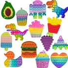 Игрушка антистресс для взрослых и детей, радужная пузырьковая игрушка для снятия стресса, сенсорная игрушка для снятия аутизма, бесплатная доставка