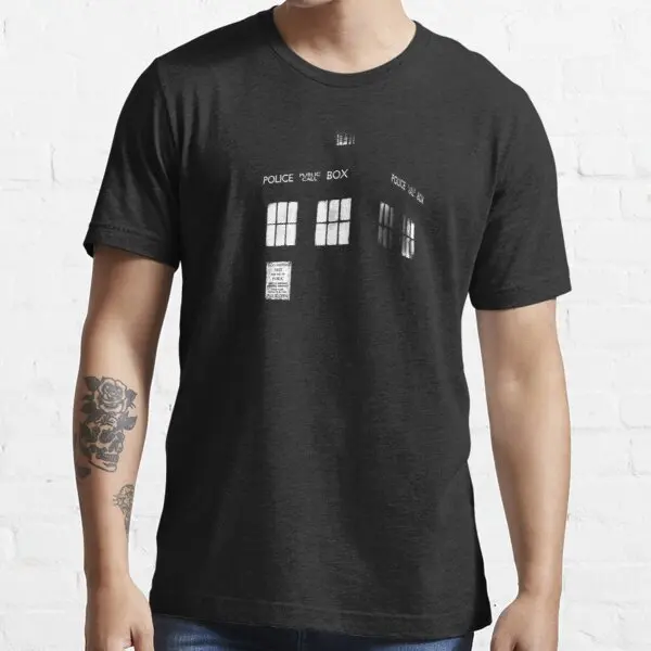 

Футболка Tardis in the dark Мужская с принтом, 100% хлопок, Повседневная рубашка с круглым вырезом, с короткими рукавами в стиле хип-хоп
