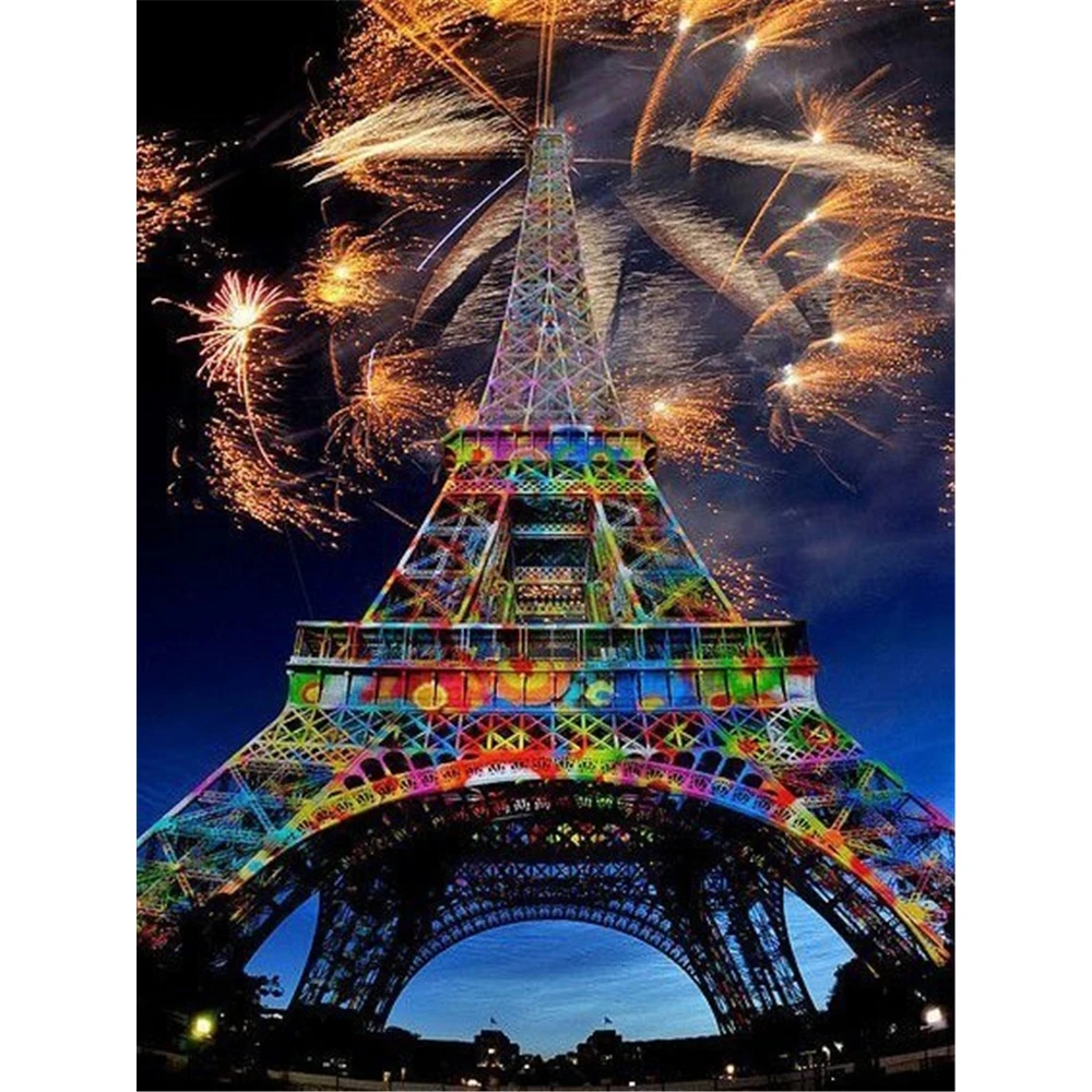 

Набор для вышивания крестиком, пейзаж, Парижская башня, 11 карат