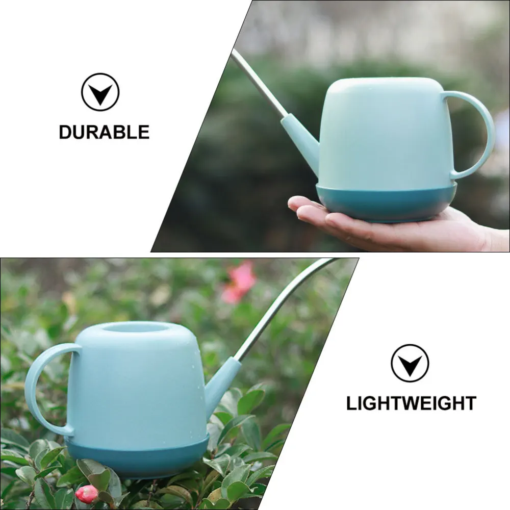 

1Pc 1L Home Flower Watering Pot Garden Plant Watering Can with Long Spout (Blue)