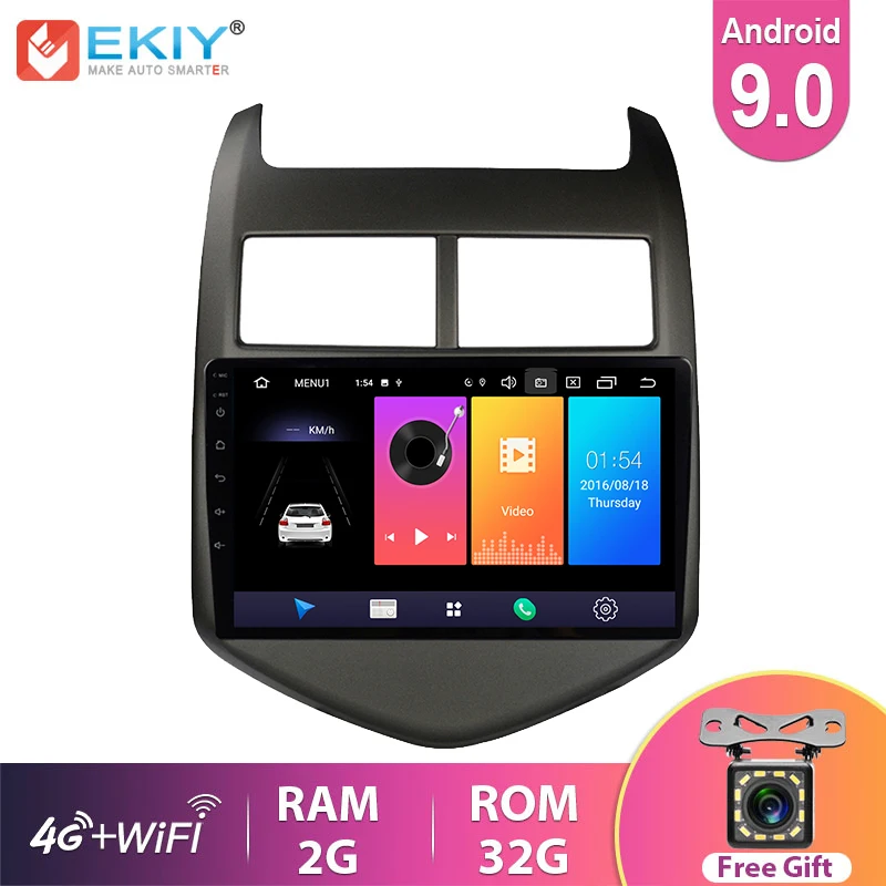 EKIY 9 ''IPS Android 0 автомобильное мультимедийное радио для Chevrolet AVEO 2011 2013 Авторадио 2