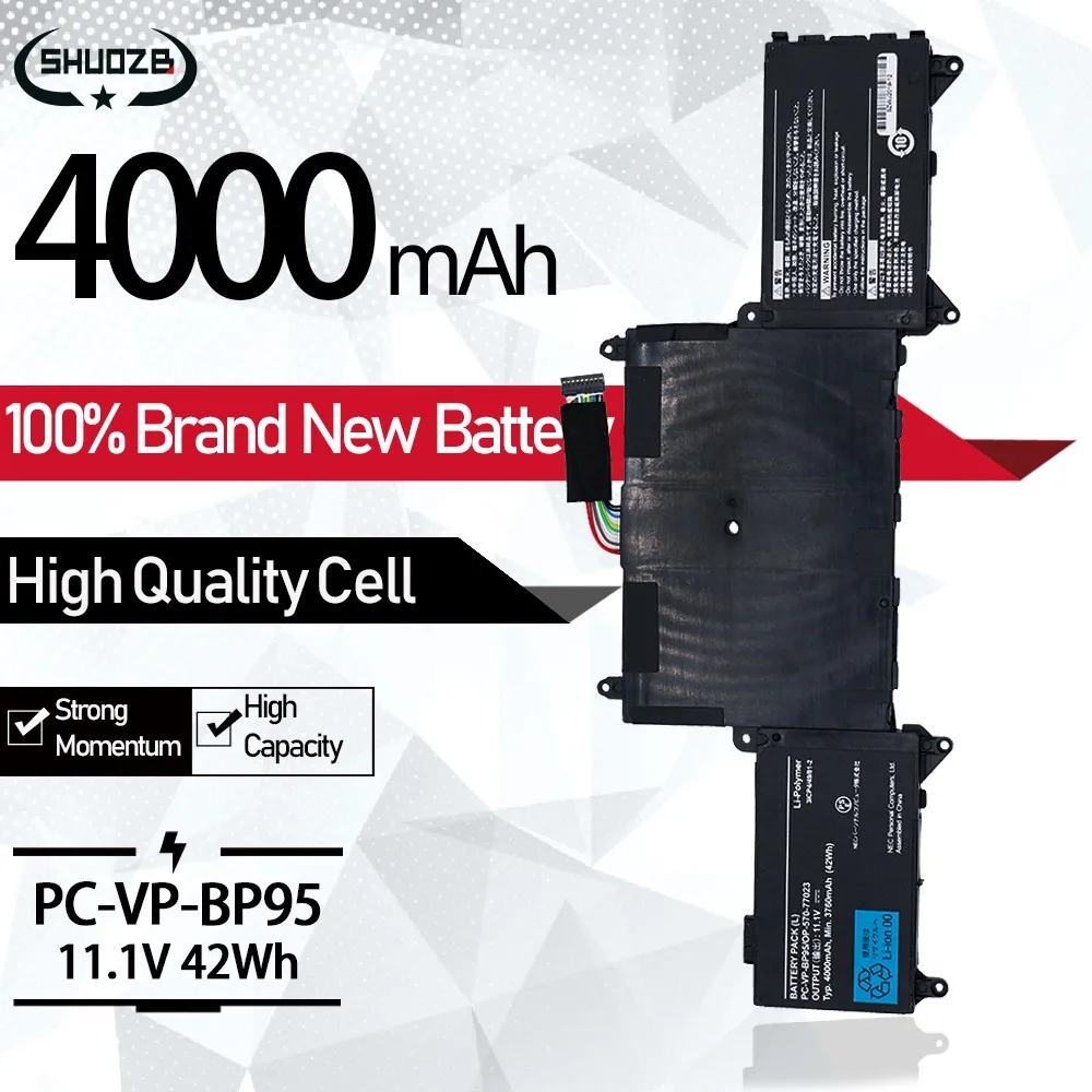 Аккумулятор для ноутбука PC VP BP95 OP 570 77023 11 1 В 42Wh 4000 мАч NEC LaVieZ LZ650 Аккумуляторы