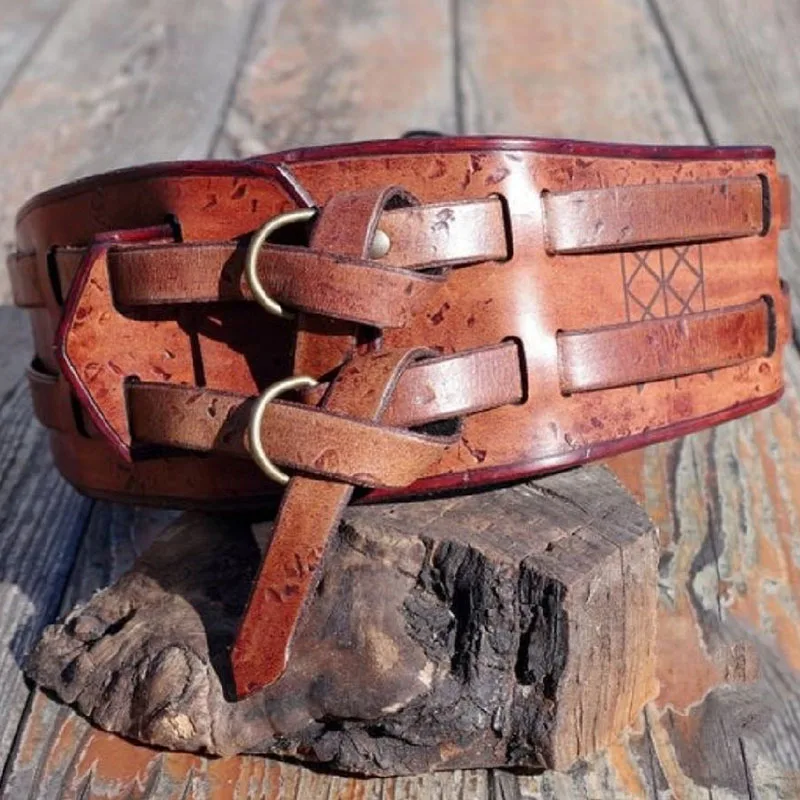 Кожаный ремень для костюма в средневековом стиле аксессуар мужчин и женщин с