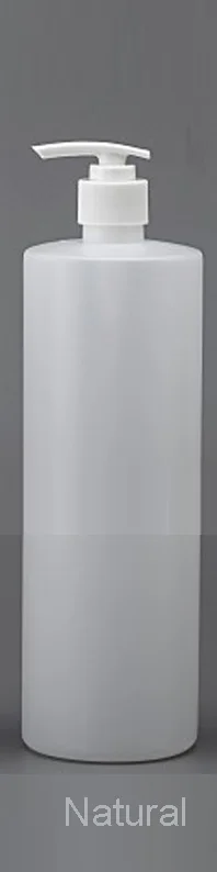 Natural Bottle Pump 1000 мл черный пустой спрей-насос для лосьона PE бутылки диспенсер пластиковые бутылки для шампуня с заостренным ртом Крышка для мытья тела контейнеры 1л - Цвет: Natural Bottle Pump