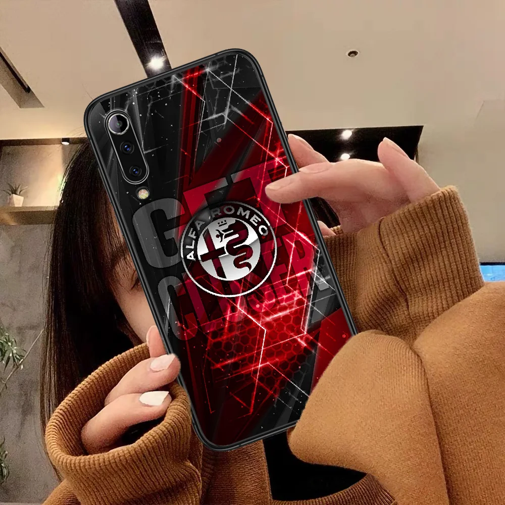 

Alfa Romeo Car Phone Case For Xiaomi Mi Note 10 A3 9 MAX 3 A2 8 9 Lite Pro Ultra black Shell Fashion Cover Silicone Waterproof