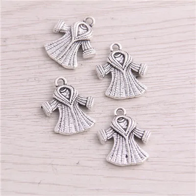 Antique Silve Сладкий колокол 30 шт. 4 стиля продукт два цвета дамское пальто Дамское Платье подвески ювелирные изделия из металла маркировка - Окраска металла: Antique Silve