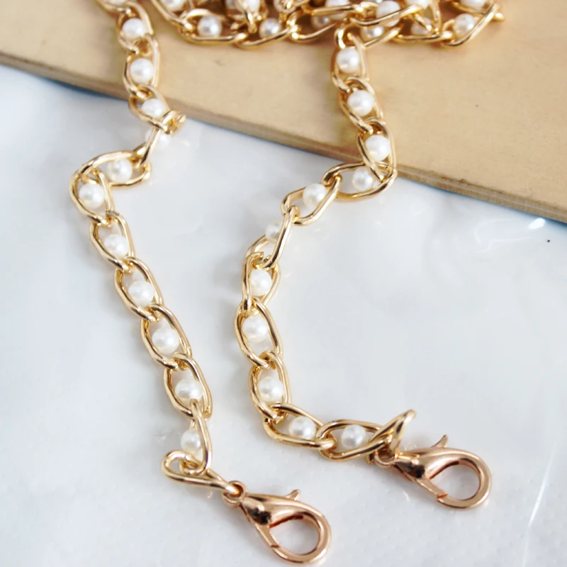 

Elegant Luxury Pearl strap for bags handbag accessories purse belt handles cute bead chain tote women for Bag Parts Accessories