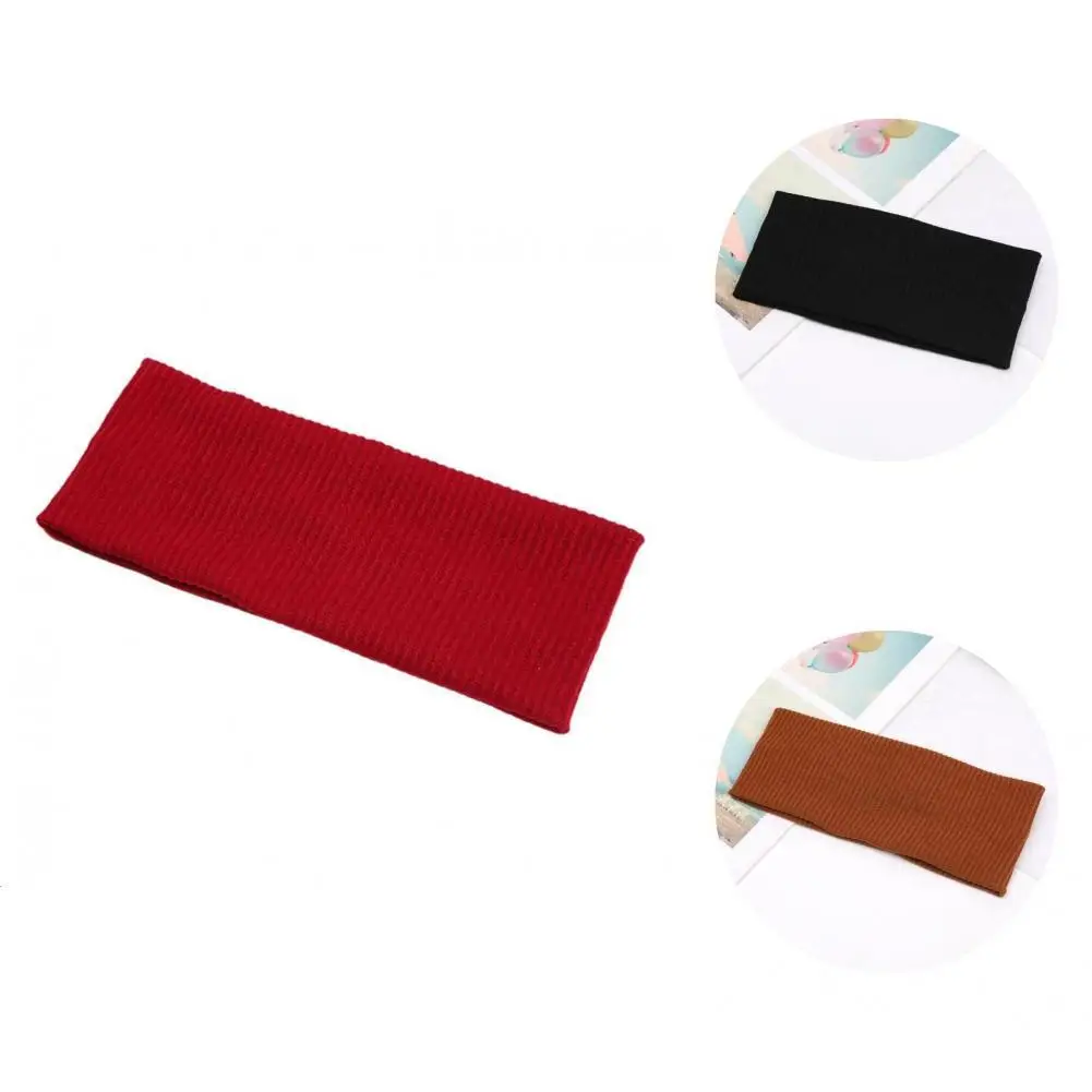 

Useful Yoga Head Bands Universal Anti-break Knitted Moisture Wicking Workout Headband Sweatband Elastic Wide Headbands