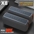 Bluetooth-динамик XDOBO X8, 60 Вт, портативный беспроводной сабвуфер, TWS, стерео, домашний кинотеатр, компьютерная звуковая панель