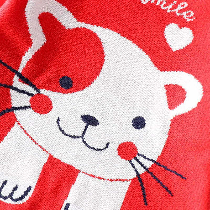 Свитера для девочек Зимняя теплая плотная трикотажная одежда Топы маленьких