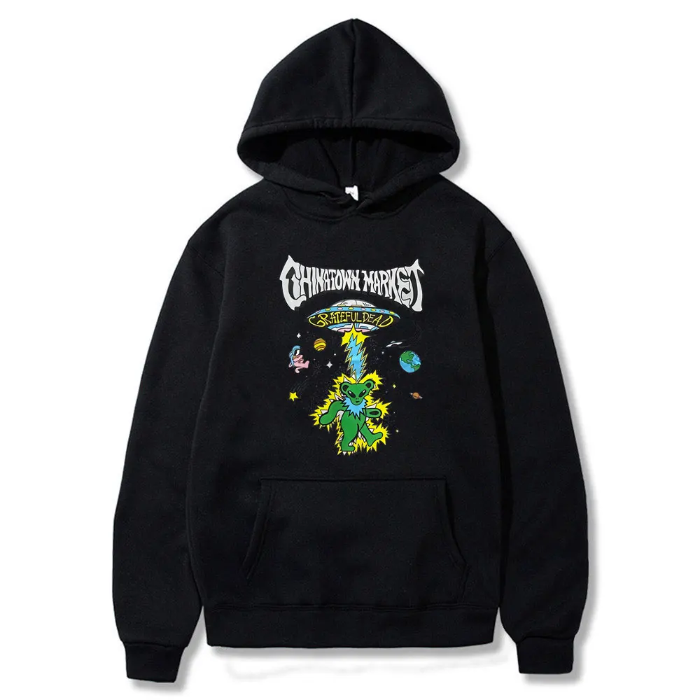 

Little Bear Logo Print Hoodie Men Women High Quality Fabric Hoodies Alien Invasion Style Streetwear Man Fashion Cute Sweatshirt