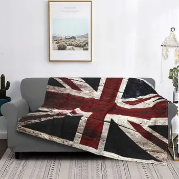Union Flag Blankets Coral Fleece Plush All Season Uk Country Portable Super Warm Throw Blankets for Bedding Office Rug Piece