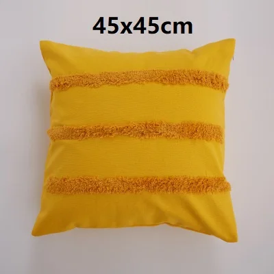Yellow 45x45cm Декоративные подушки в стиле Марокко, чехлы для подушек, роскошный геометрический Стильный чехол для подушки в стиле бохо, для дивана, стула, кровати, автомобиля, домашний декор - Цвет: Yellow 45x45cm