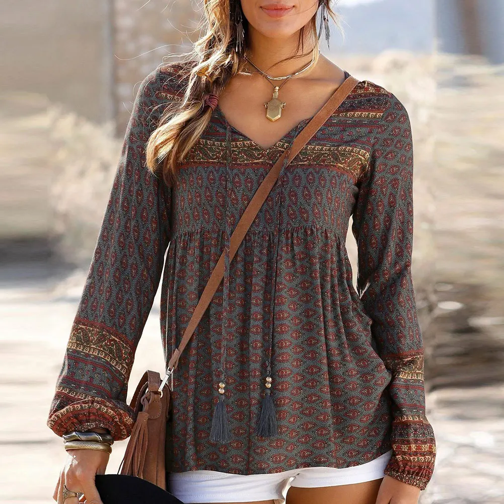 Недавно Футболка с принтом Блузка Для женщин круглый вырез горловины свободные