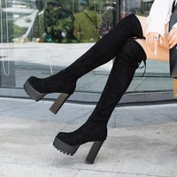 2021 winter sexy boots tight knight suede round toe combat for women warm ytmtloy slip on over the knee botines de mujer