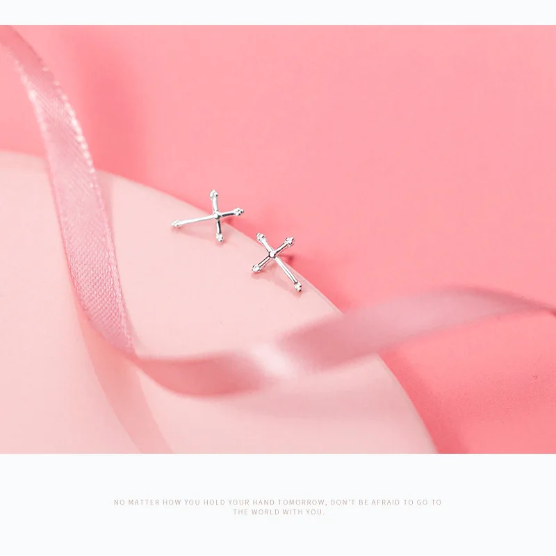 Женские серьги гвоздики Trusta модные милые миниатюрные из 100% стерлингового