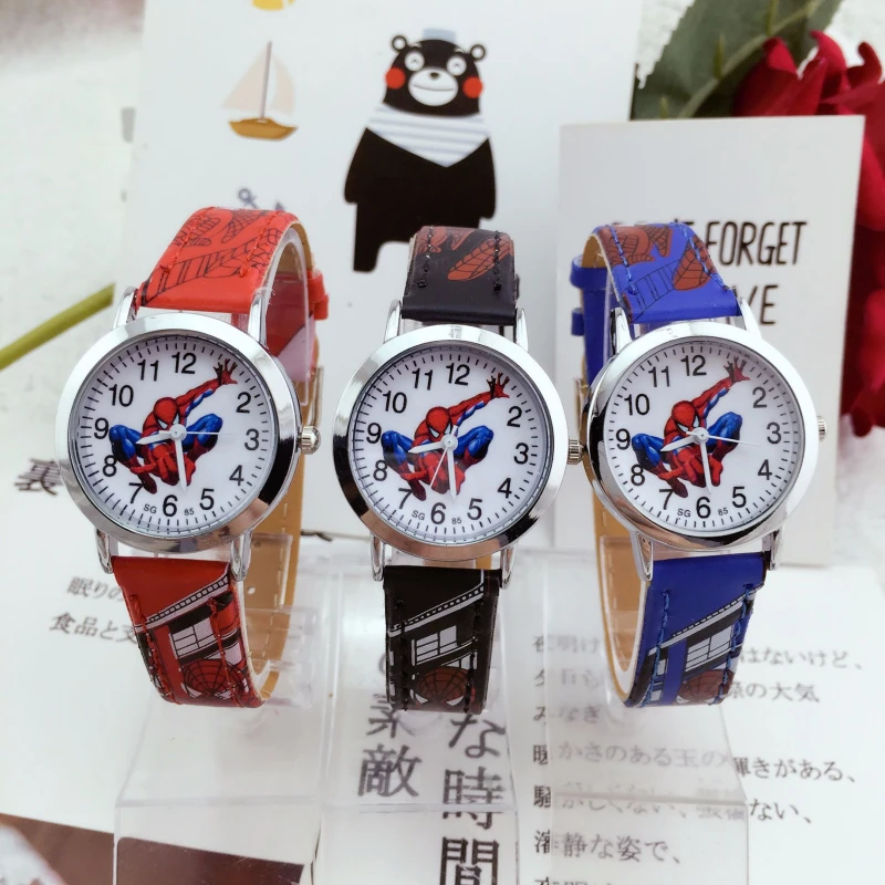 Reloj Infantil женские студенческие Детские часы принцесса алмаз детские часы Человек-паук Женские кварцевые наручные часы девочка мальчик часы