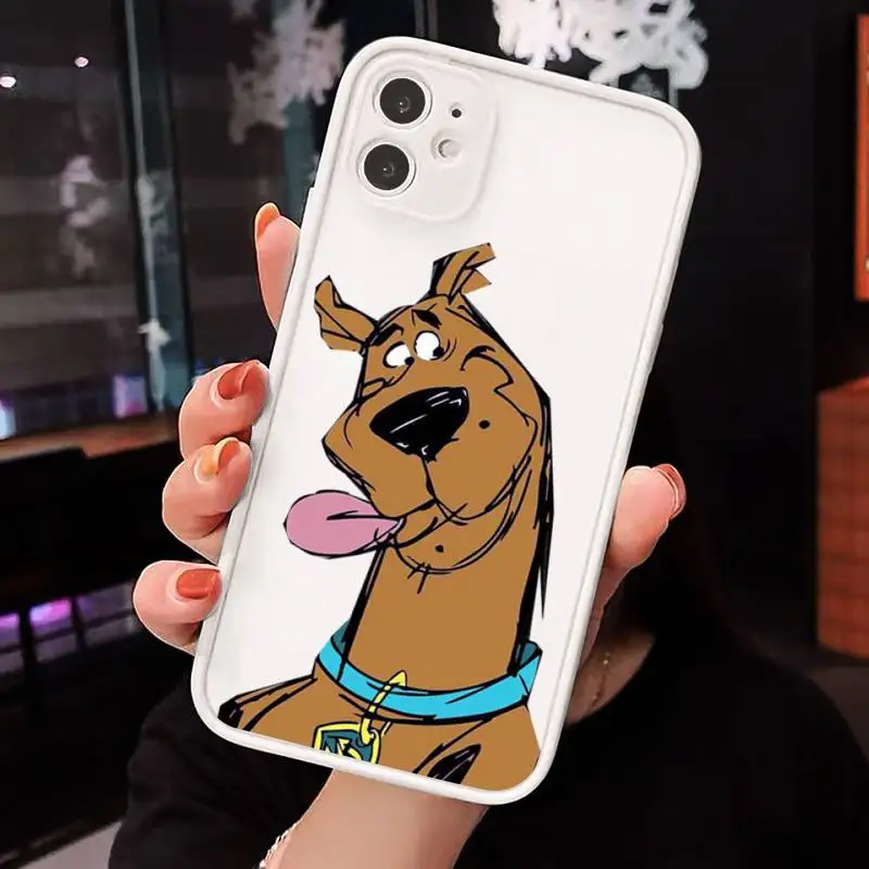 

Cute cartoon Scooby Doo dog Phone Cases Matte Transparent for iPhone 7 8 11 12 s mini pro X XS XR MAX Plus cover funda