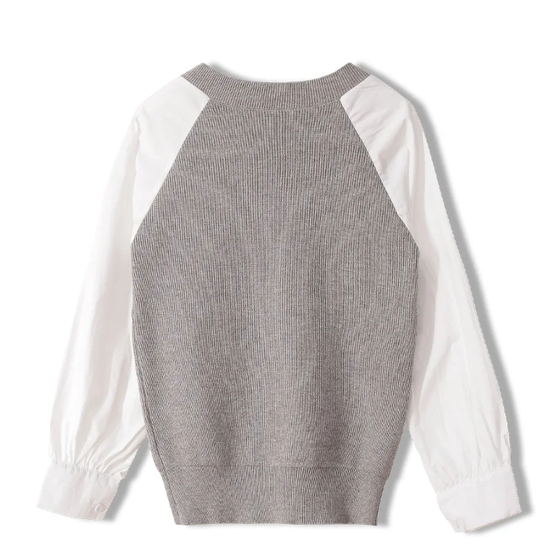 

Осень 2020, повседневный Женский пуловер с длинным рукавом, свитера, женские Топы в стиле преппи, Цветные Лоскутные элегантные Джемперы для де...