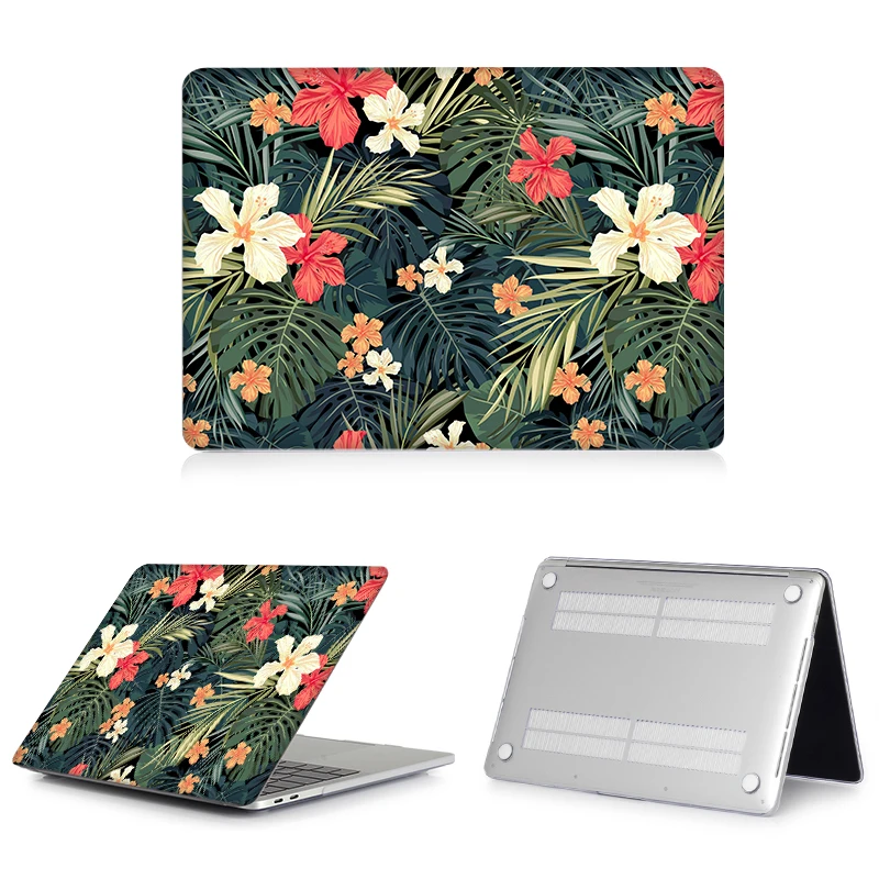 Чехол для ноутбука MTT Macbook Pro 13 15 16 дюймов с сенсорной панелью тропические растения