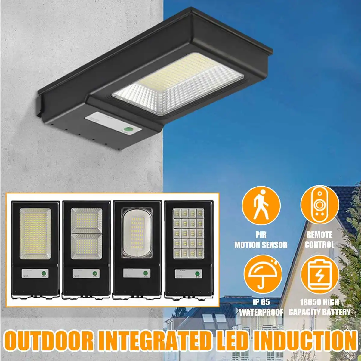 

150W LED Solar Lamp Wall Street Light Super Bright Radar PIR Motion Sensor Remote Control Security Lamps for Outdoor Garden