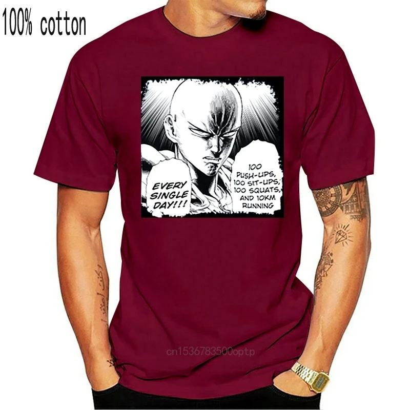 Сайтама остроумный обучение One Punch Man манга логотип Новый черный