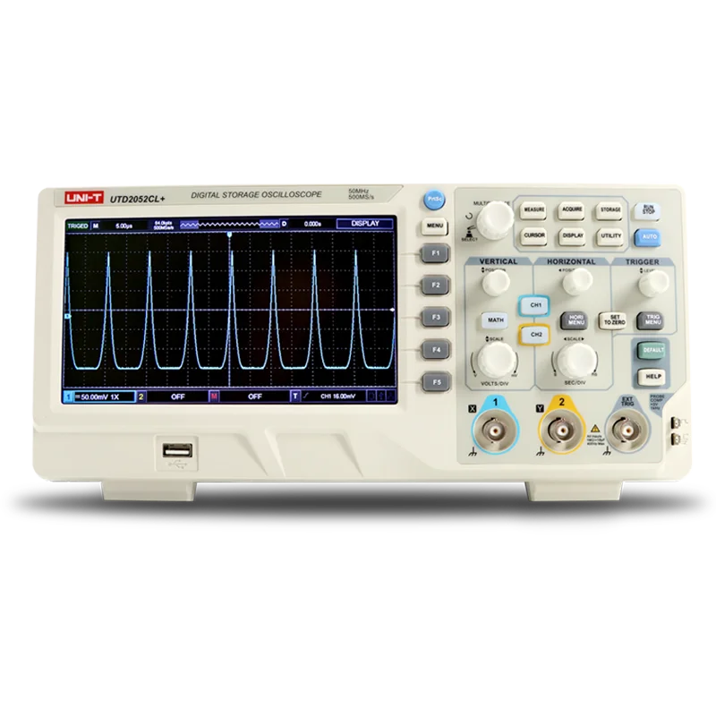 UNI-T UTD2052CL +/UTD2102CL + Цифровые осциллографы 2 аналоговых канала 7 дюймов LCD 50 МГц и 100