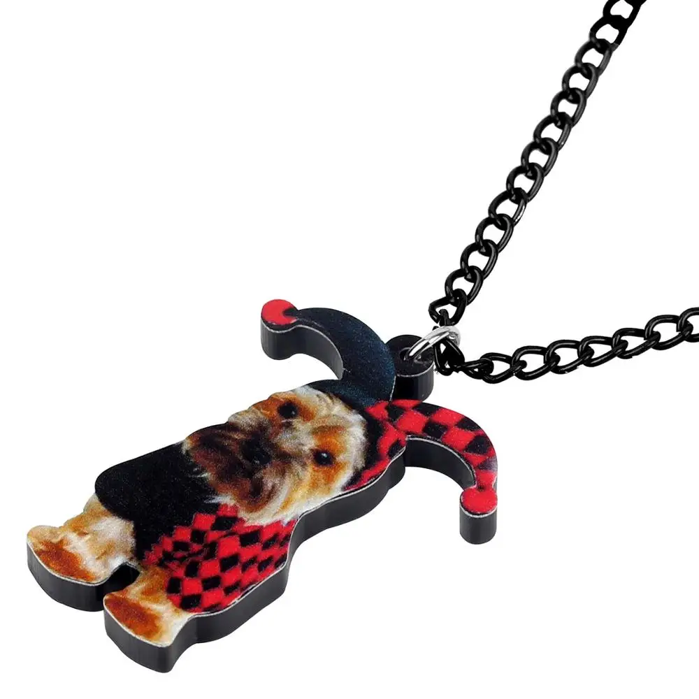 Акриловое ожерелье WEVENI для Хэллоуина йоркширский терьер собака Джокер чокер