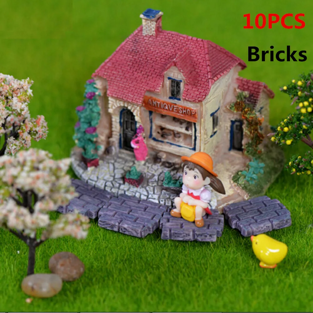 

NEW Hot Sale Small Brick Wall Micro Landscape Decoration Garden Ornament Decor Miniature Moss Brick Material Acc DIY Crafts