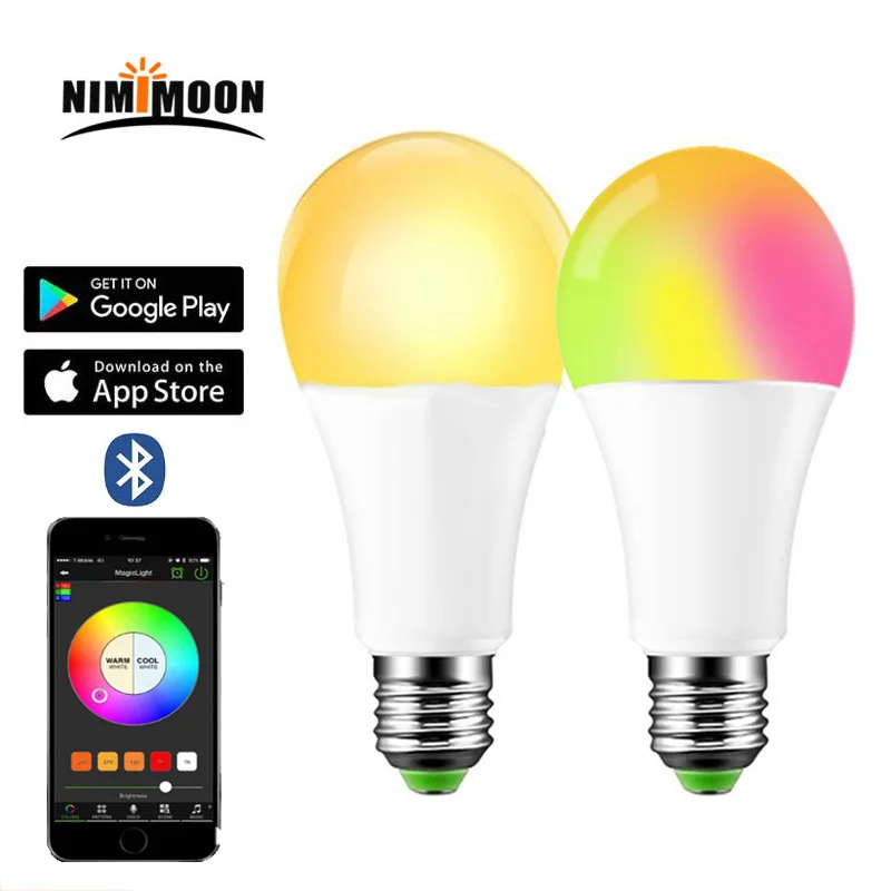 LED 5 Вт 10 RGB волшебная лампа E27 15 Bluetooth умная светильник с изменением цвета умный дом