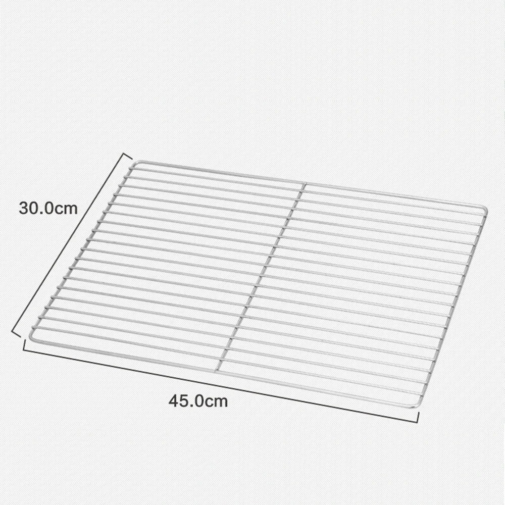 

45cm Portable BBQ Stainless Steel Grill Grate Grid Wire Mesh Rack Cook Replacement Net BBQ Accessories For Home Park Use