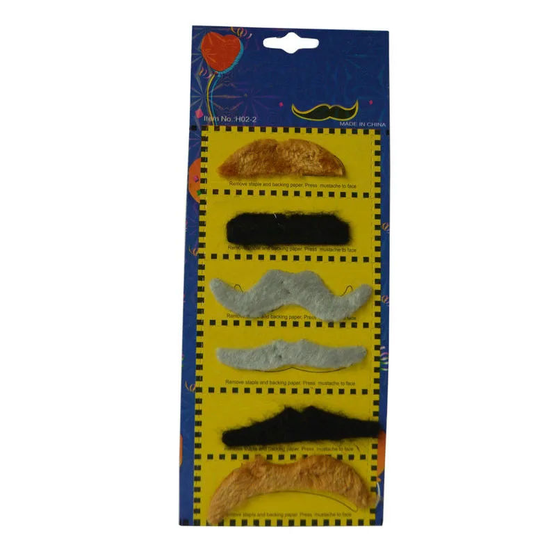 6 шт./компл. поддельные бороды реквизит для фотобудки усы милые красочные