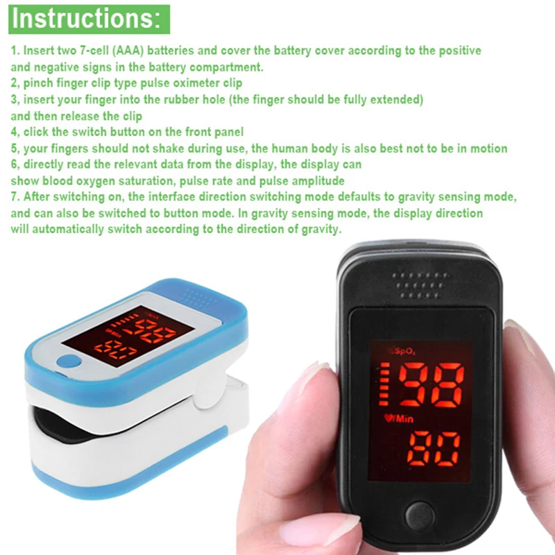 Пульсоксиметр измеритель пульса и уровня кислорода 889 | Инструменты