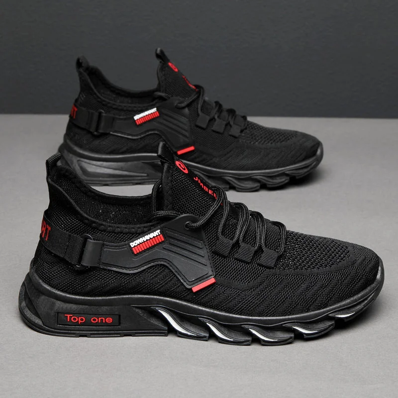 Xiaomi Mijia Flying Woven Men'S Running Shoes 2021 Summer New Sports Shoes Breathable Mesh Soft Sole Casual Shoes Men'S Sneakers