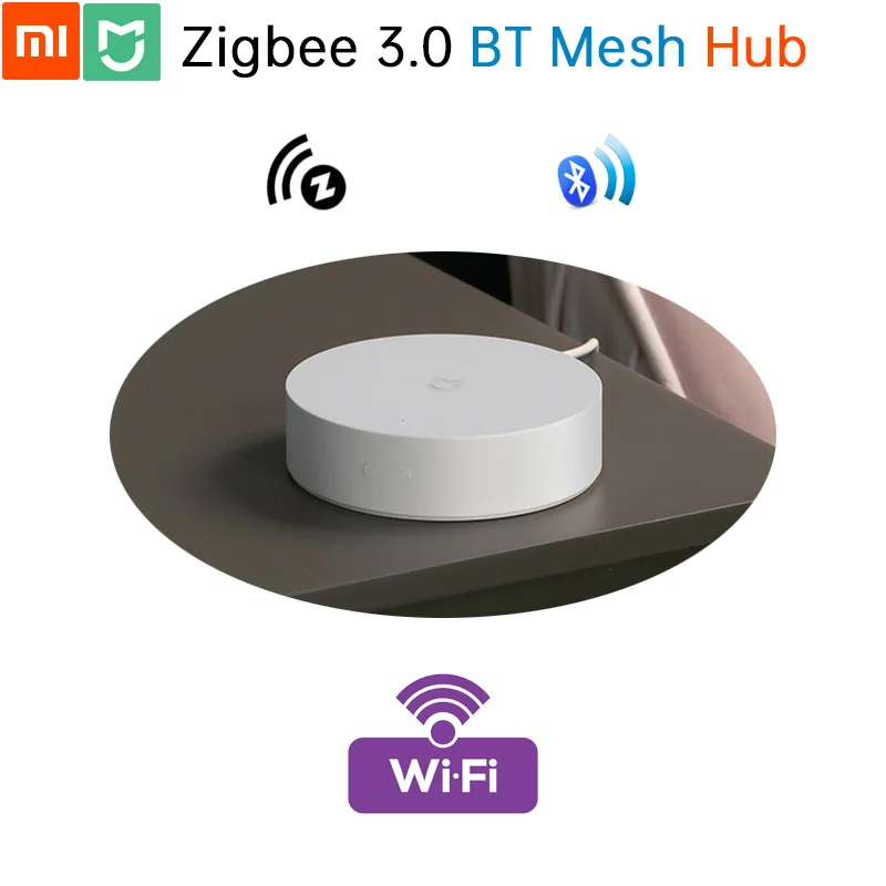 Умный домашний хаб Xiaomi Mijia Mi Zigbee 3 0 2 оригинальный Bluetooth 5 сетка 100 Sub Wi Fi