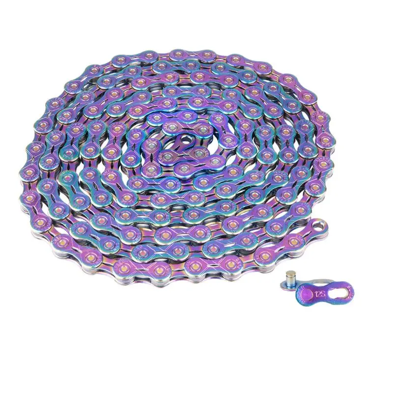 

12 Speed Rainbow Colorful Bicycle Chain Missing 126 Links for MTB Mountain Bike