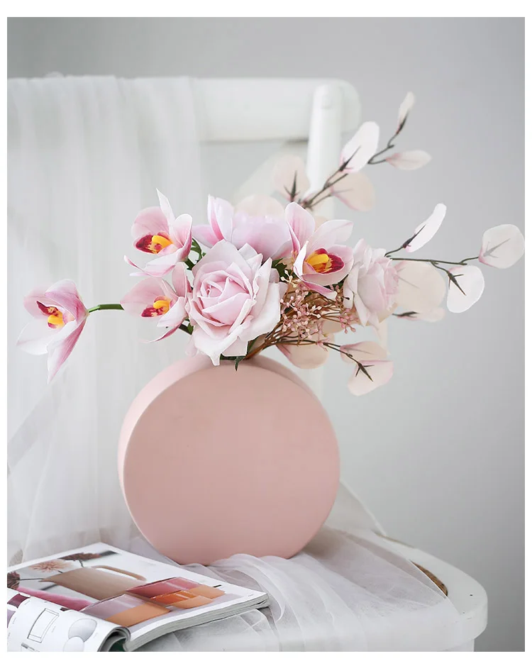Креативная маленькая керамическая ваза украшения для обеденного стола гостиной